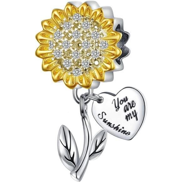 Jewelry - Sunflower Charm Fit for Pandora Charms Bracelet and Necklaces